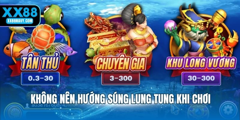 Không nên hướng súng lung tung khi chơi